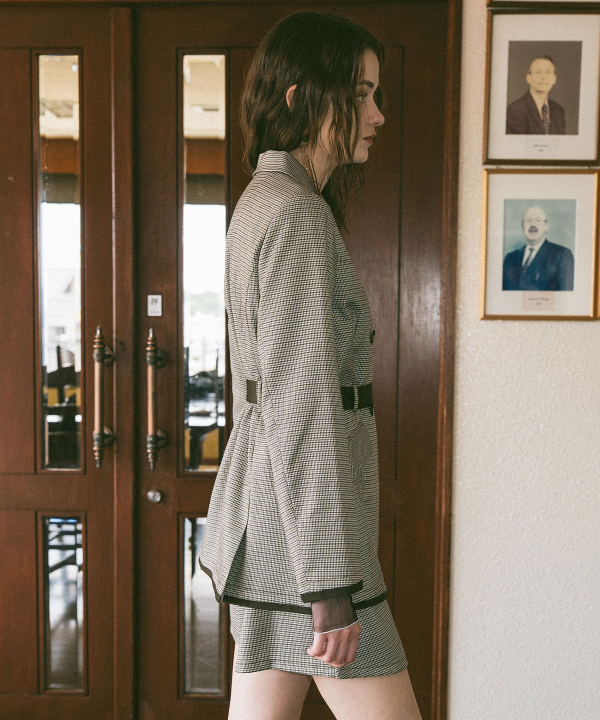 REDYAZEL「グレンチェックダブルジャケット」|テーラードジャケット|