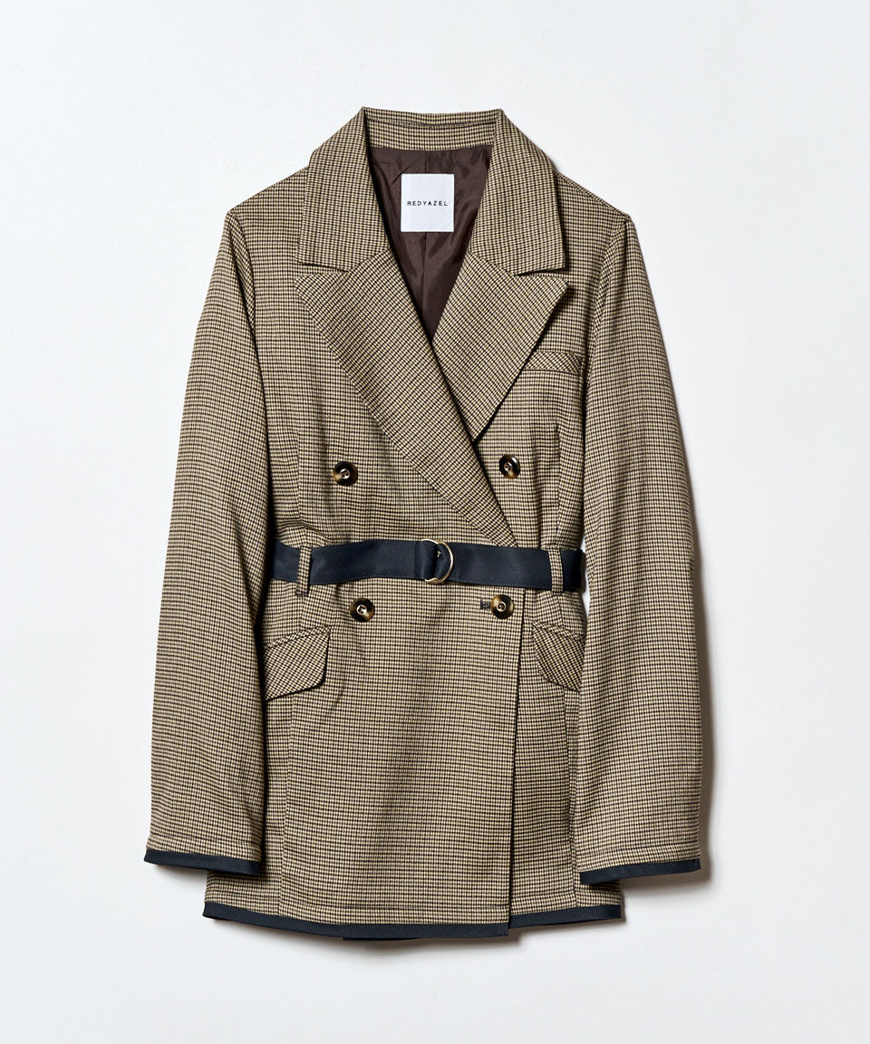 REDYAZEL「グレンチェックダブルジャケット」|テーラードジャケット|