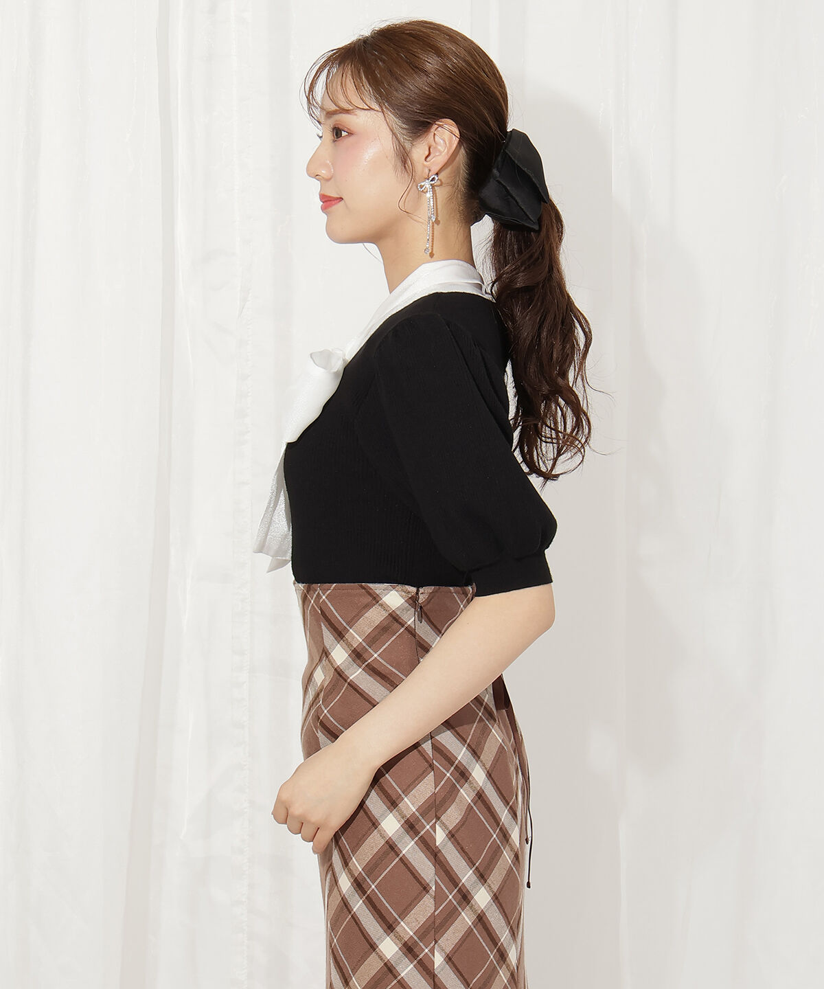 WILLSELECTION「シアーリボンパフニット」|ニット・セーター|