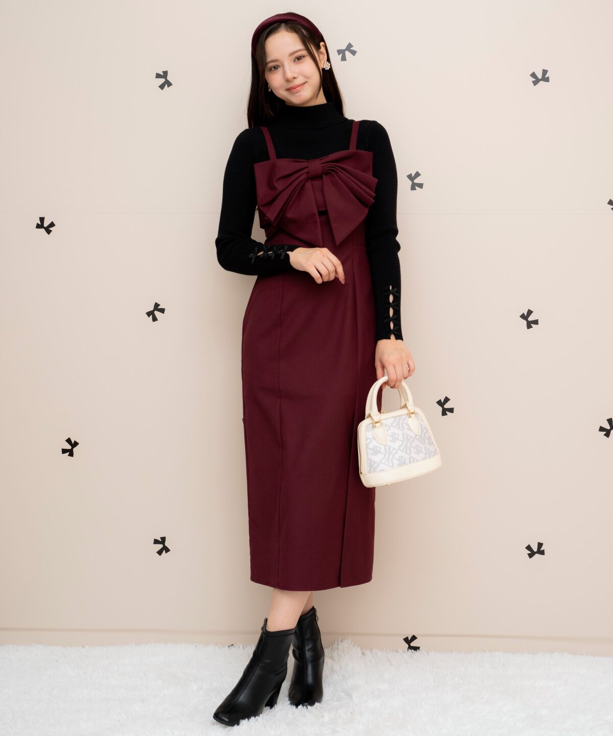 WILLSELECTION「ドレープリボンIラインワンピース」|ワンピース|