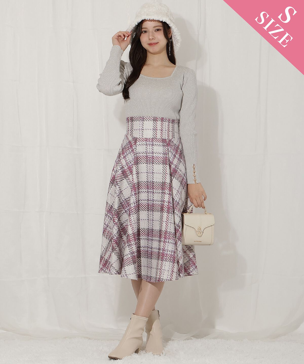 WILLSELECTION「オリジナルチェックスカート」|フレア|