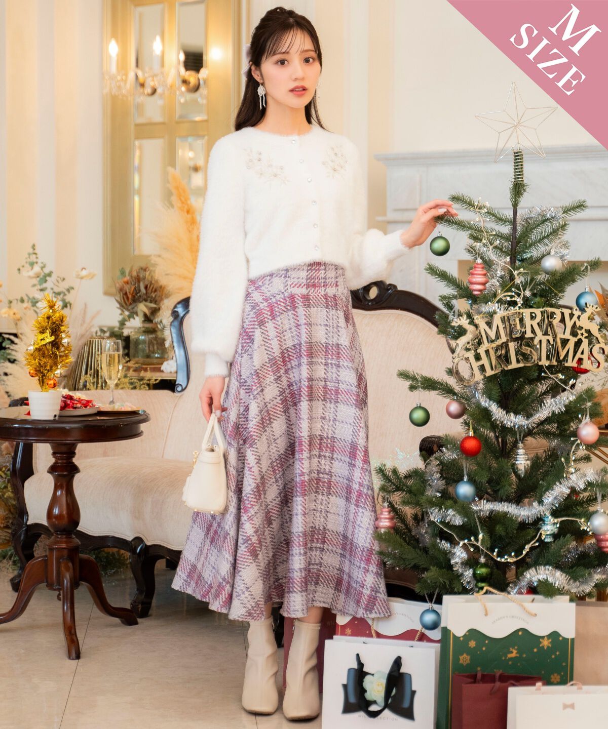 WILLSELECTION「オリジナルチェックスカート」|フレア|