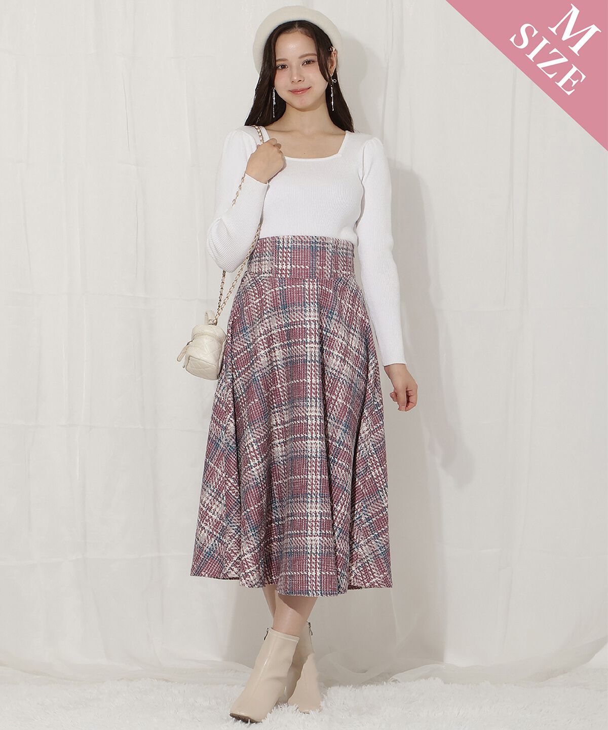 WILLSELECTION「オリジナルチェックスカート」|フレア|