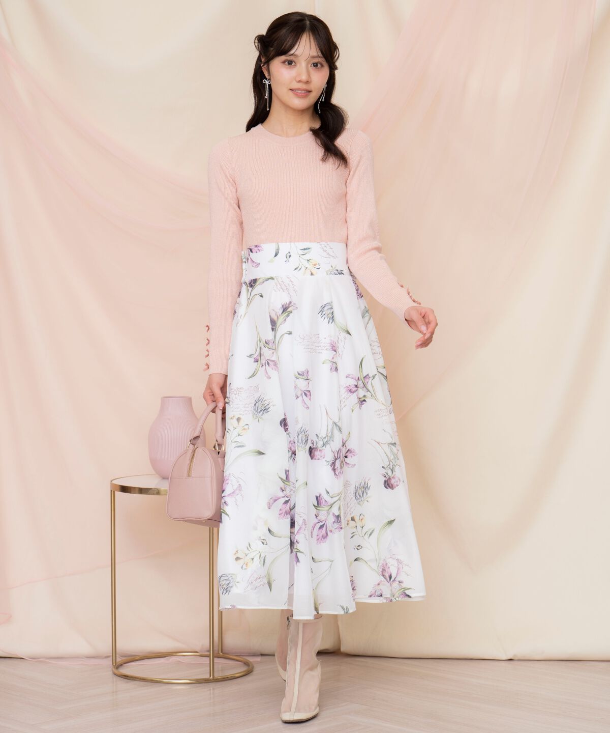 WILLSELECTION「袖リボンボトルネックニット」|ニット・セーター|