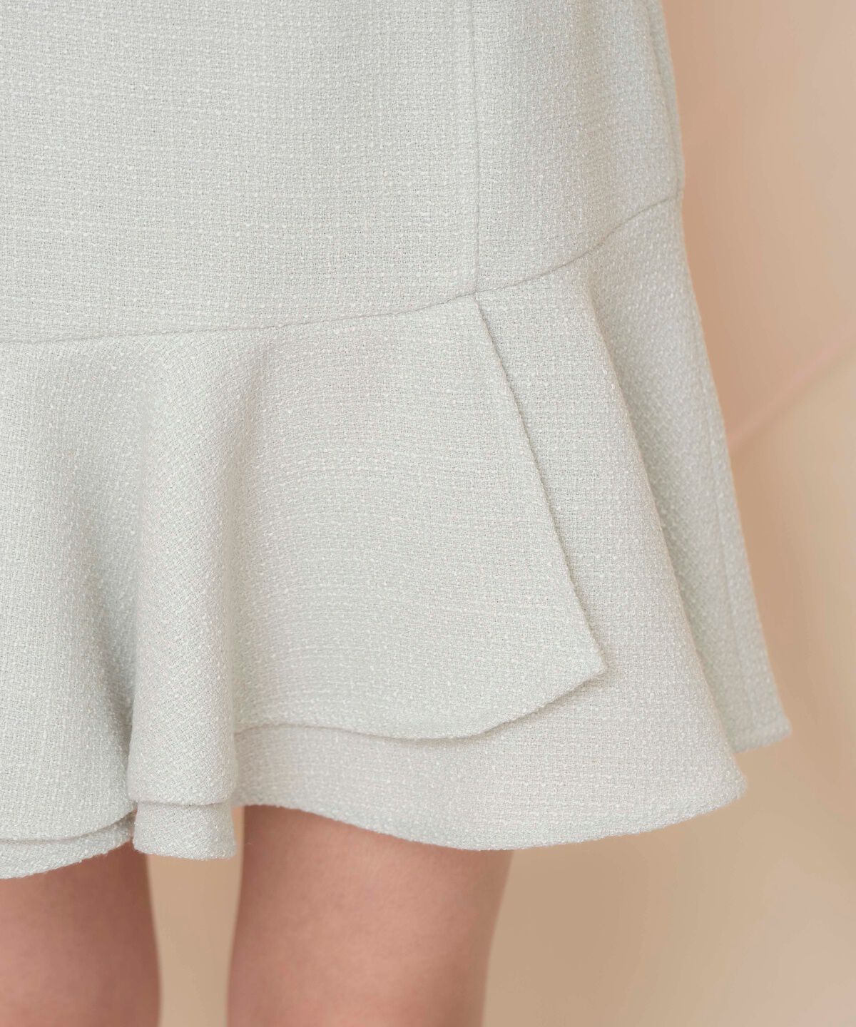 WILLSELECTION「アシメヘムツイードミニスカート」|フレア|
