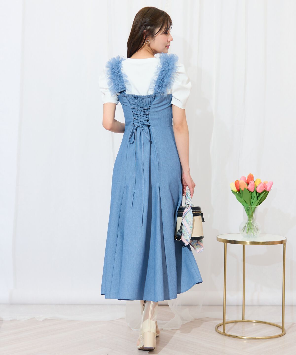 WILLSELECTION「チュールフリルマーメイドジャンスカ」|ワンピース|