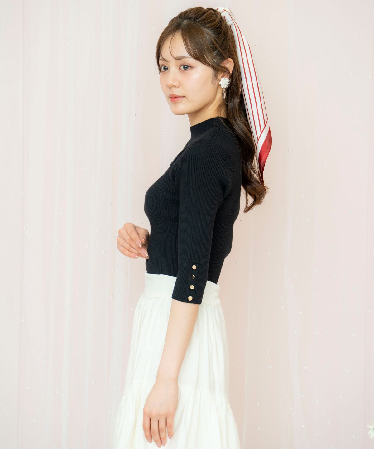 WILLSELECTION「デコルテオープンハイネックプルオーバー」|ニット・セーター|