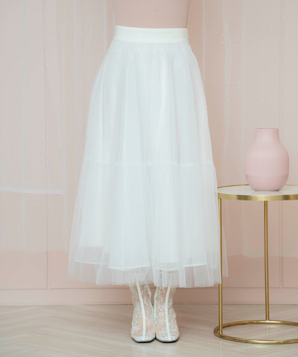 WILLSELECTION「ラメチュールティアードスカート」|フレア|