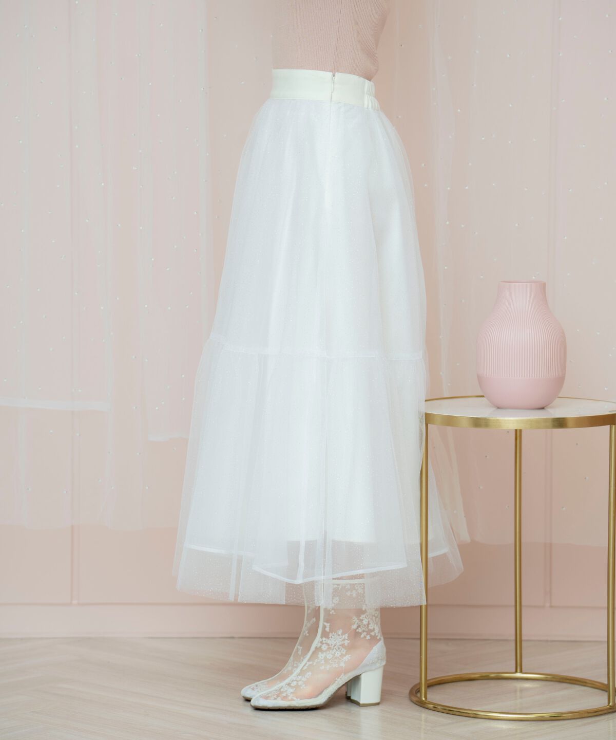 WILLSELECTION「ラメチュールティアードスカート」|フレア|