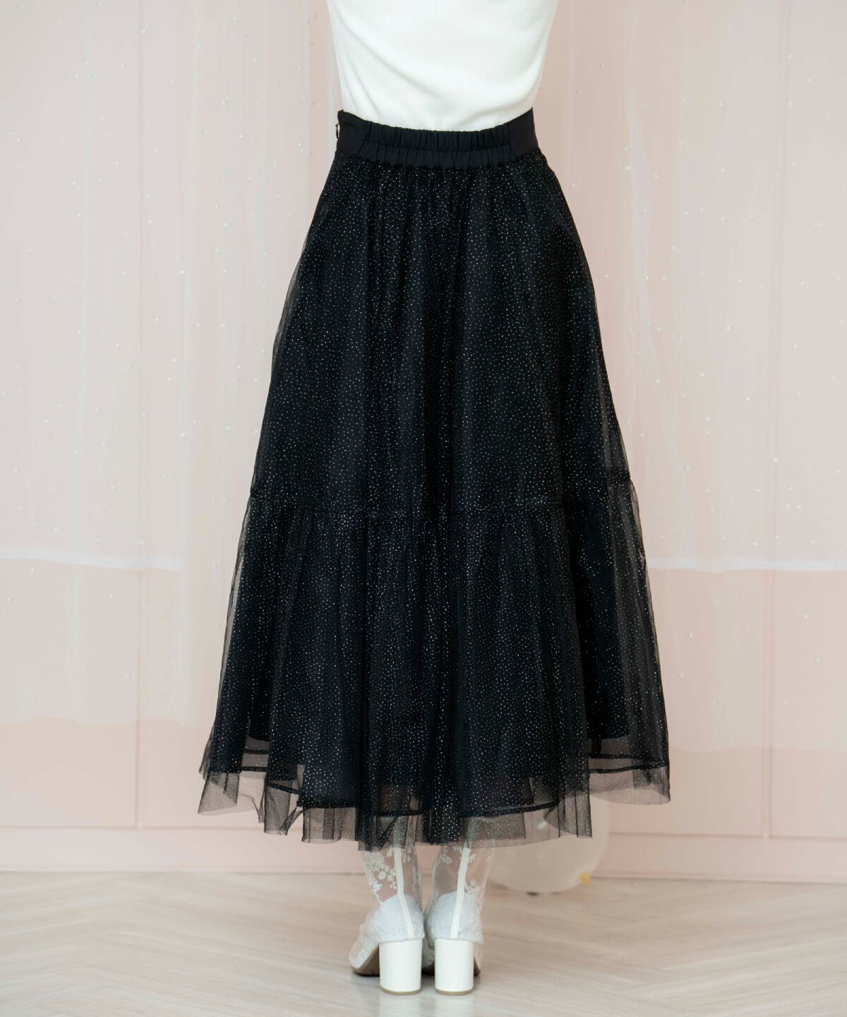 WILLSELECTION「ラメチュールティアードスカート」|フレア|