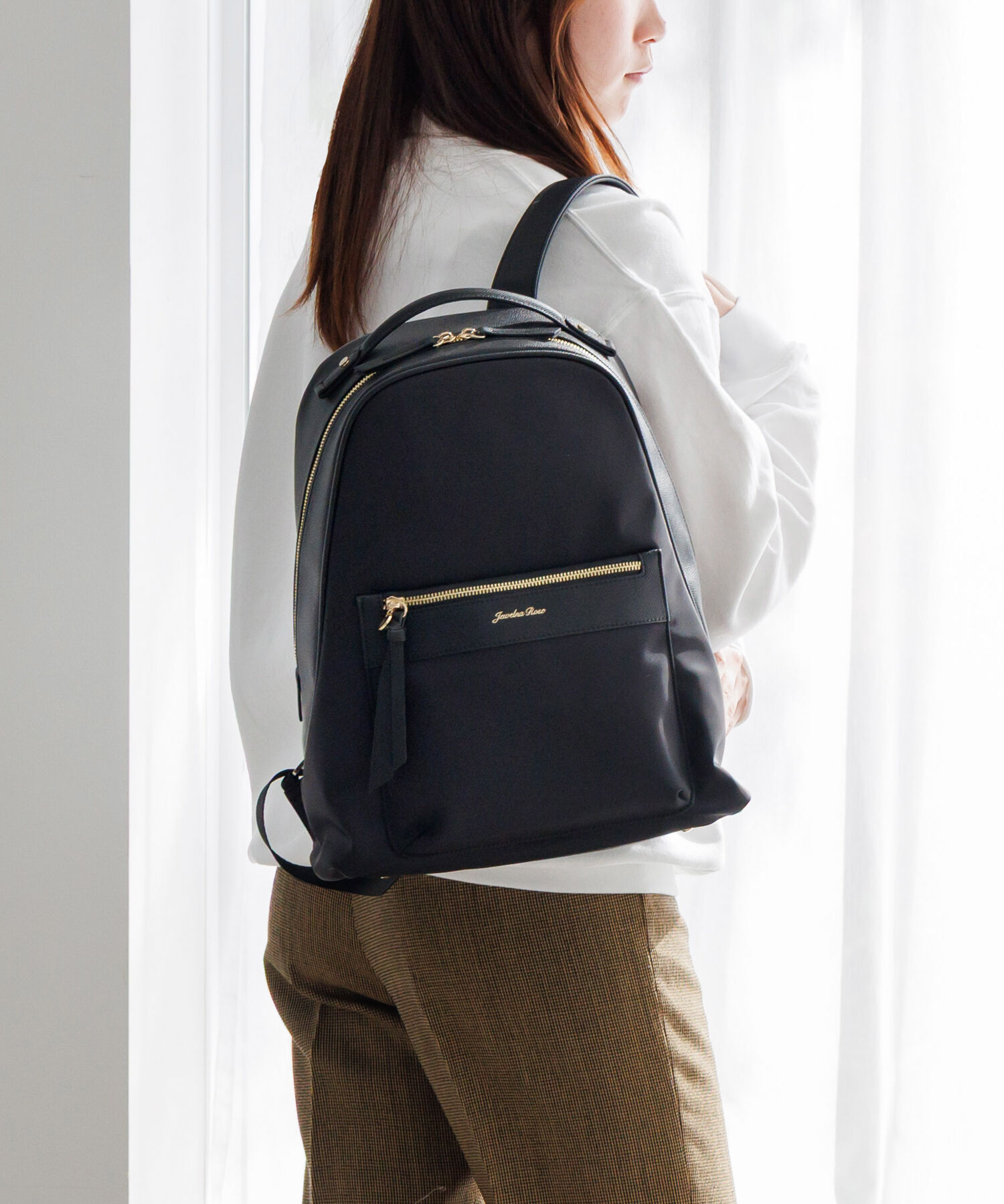 Jewelna Rose「Jewelna Rose ロッティ リュックサック 13.3インチPC 16241」|リュック|ブラック