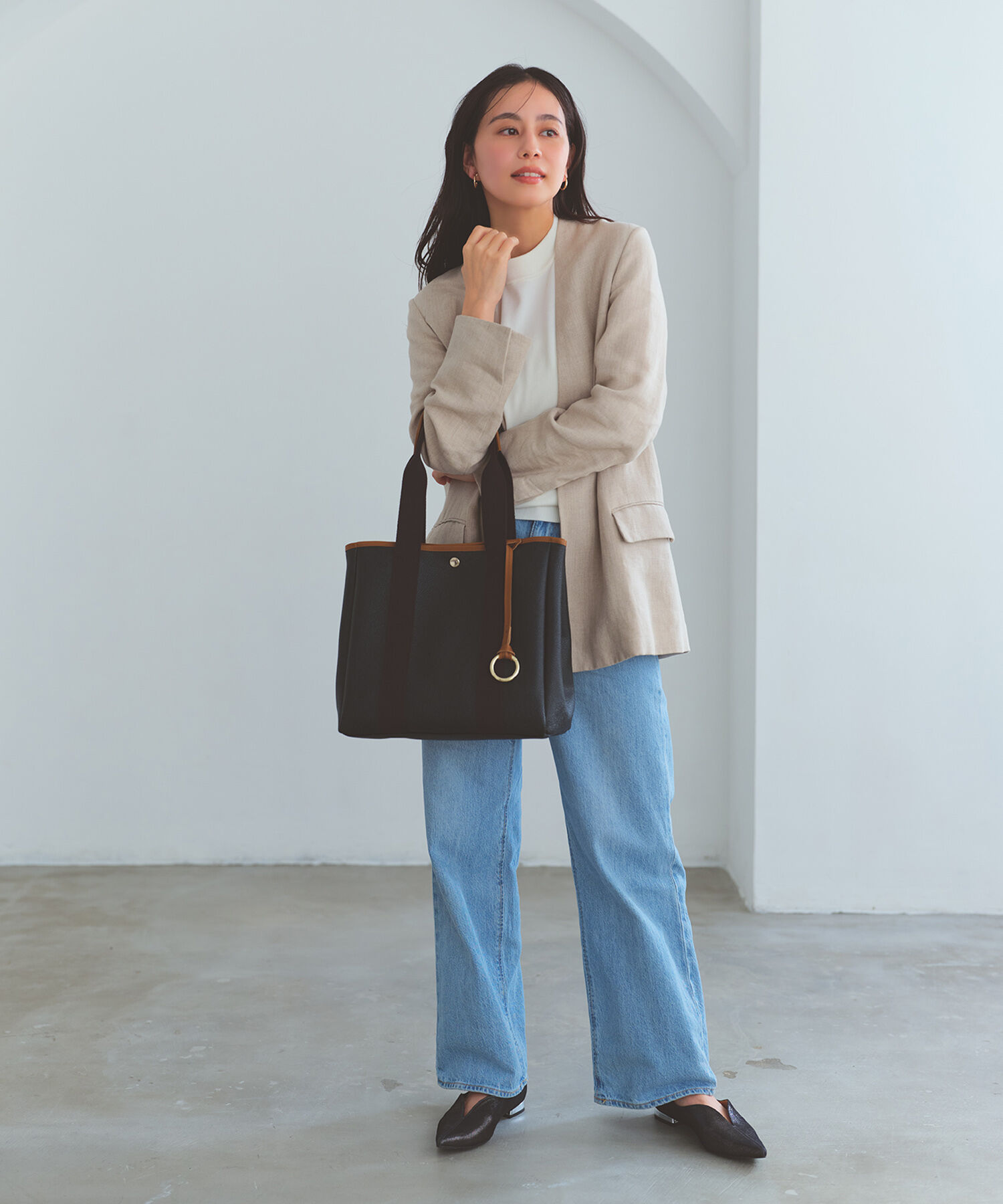 TOPKAPI BREATH「【Breath TOPKAPI】SCOTCH GRAIN スコッチグレイン ロングハンドル ボックス トートバッグ 」|トートバッグ|