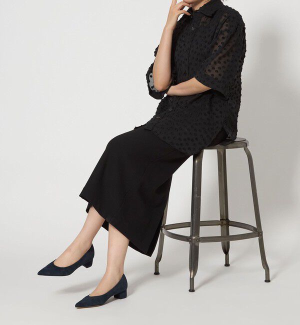 ODETTE E ODILE「ポインテッドブロックヒール パンプス35&darr;&uarr;」|パンプス|