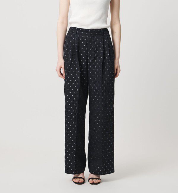 UNITED ARROWS「フラワー ジャガード 2タック ワイドパンツ ‐ウォッシャブル‐」|その他|