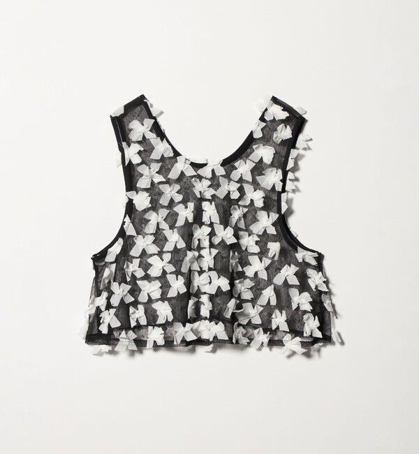 AEWEN MATOPH「＜AEWEN MATOPH＞ドットチュールリボンノースリーブ」|シャツ・ブラウス|