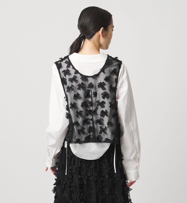 AEWEN MATOPH「＜AEWEN MATOPH＞ドットチュールリボンノースリーブ」|シャツ・ブラウス|