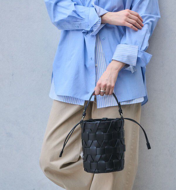 UNITED ARROWS「パネル メッシュ バケットバッグ」|ショルダー・メッセンジャー|BLACK