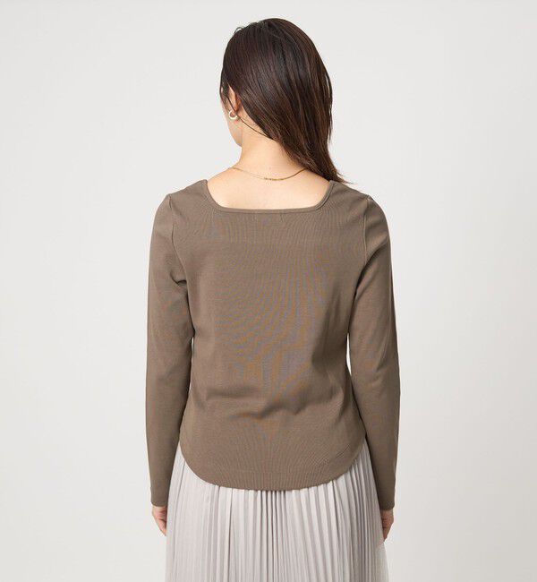 UNITED ARROWS green label relaxing「デコルテ フライス ロングスリーブ プルオーバー」|Tシャツ・カットソー|