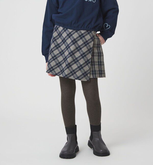 UNITED ARROWS green label relaxing「チェック ラップキュロット（ネイビー） / キッズ  100cm-160cm」|その他|