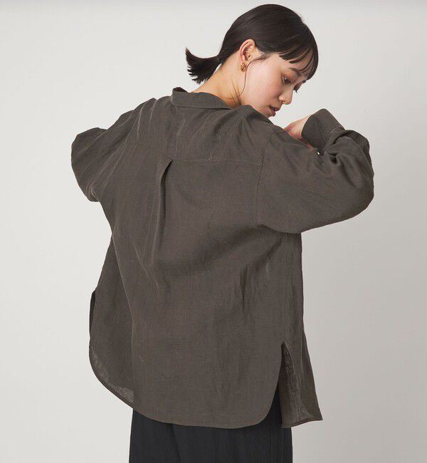 UNITED ARROWS green label relaxing「【結論シリーズ】リネン2WAYシャツ［size SHORTあり］」|シャツ・ブラウス|