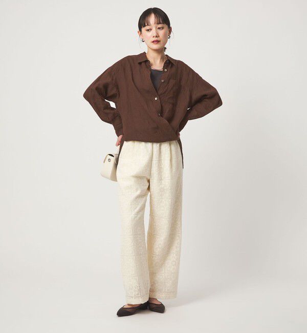 UNITED ARROWS green label relaxing「【結論シリーズ】リネン2WAYシャツ［size SHORTあり］」|シャツ・ブラウス|