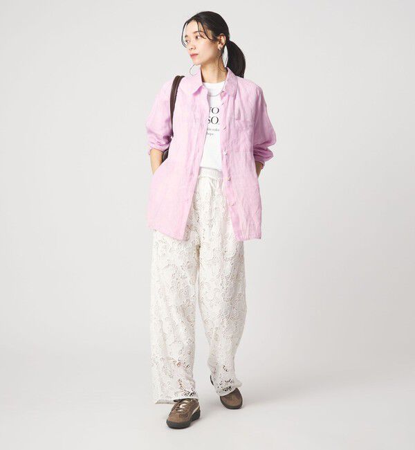 UNITED ARROWS green label relaxing「【結論シリーズ】リネン2WAYシャツ［size SHORTあり］」|シャツ・ブラウス|