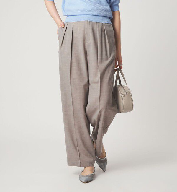 UNITED ARROWS green label relaxing「［size SHORT/TALLあり］Daily Chic コンフィ― ワイド パンツ」|スラックス|LT.GRAY