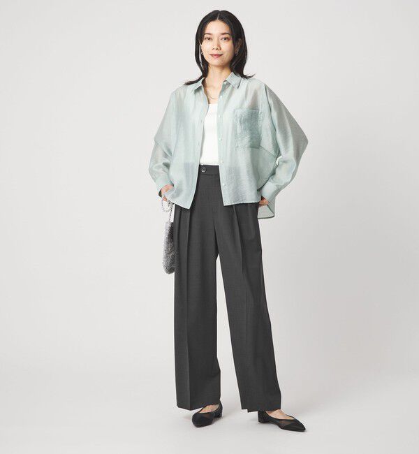 UNITED ARROWS green label relaxing「［size SHORT/TALLあり］Daily Chic コンフィ― ワイド パンツ」|スラックス|