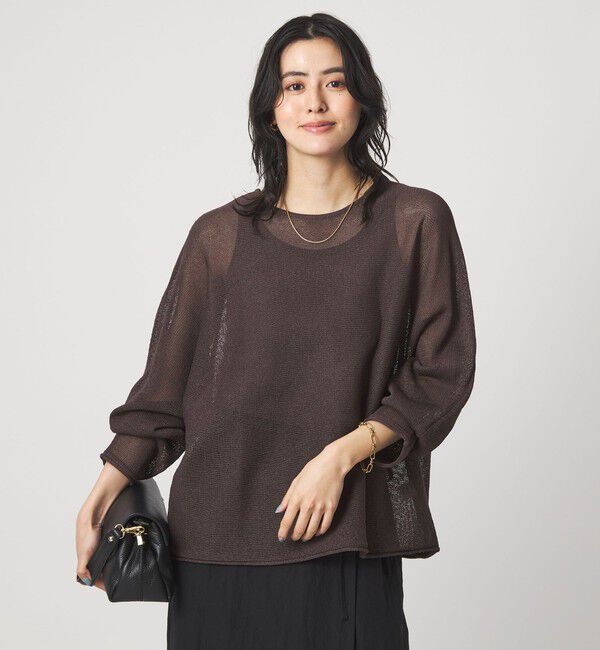 UNITED ARROWS green label relaxing「ペーパー ニット プルオーバー ウォッシャブル」|ニット・セーター|