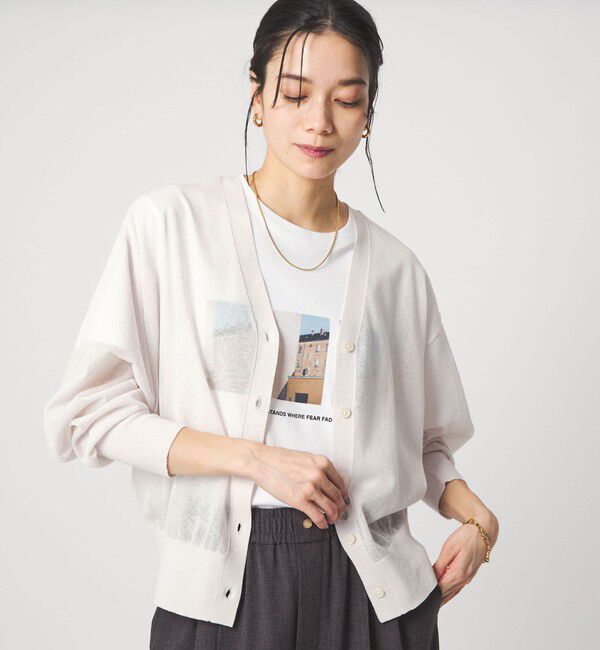 UNITED ARROWS green label relaxing「【結論シリーズ】ビューティーネック2WAYカーデ ウォッシャブル」|カーディガン|