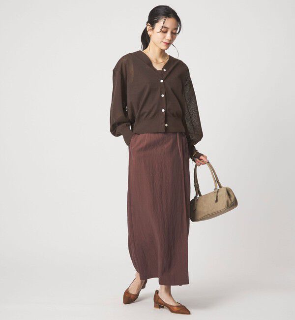 UNITED ARROWS green label relaxing「【結論シリーズ】ビューティーネック2WAYカーデ ウォッシャブル」|カーディガン|