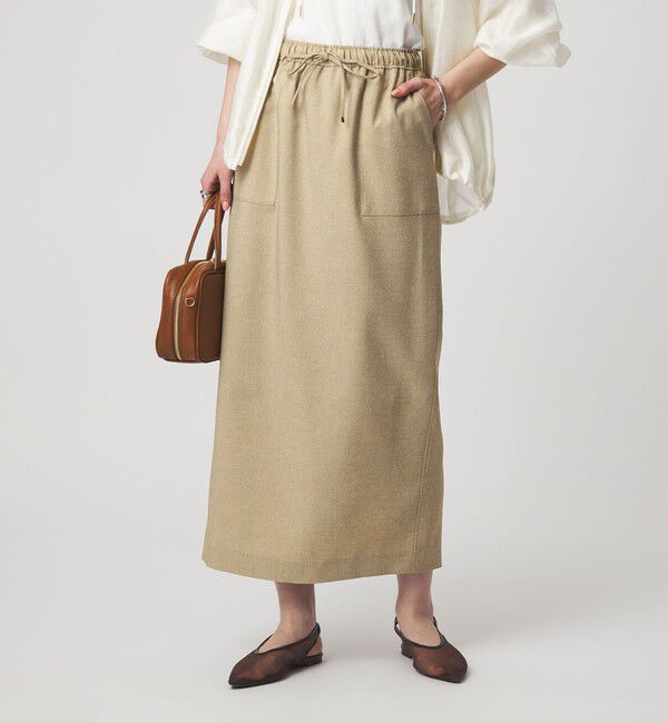 UNITED ARROWS green label relaxing「［size SHORTあり］スラブオックス スカート マシンウォッシャブル」|タイト|