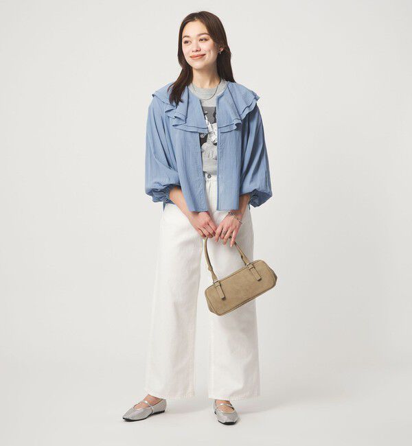 UNITED ARROWS green label relaxing「100/2 ラッフルカラー ブラウス」|シャツ・ブラウス|