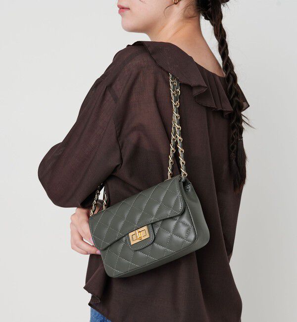 BEAUTY&YOUTH UNITED ARROWS「＜AULENTTI＞レザー キルティング チェーン ショルダーバッグ」|ショルダー・メッセンジャー|DK.GRAY