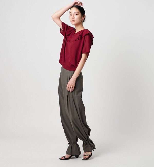 BEAUTY&YOUTH UNITED ARROWS「【WEB限定】フリルカラー ニットプルオーバー -ウォッシャブル-」|ニット・セーター|