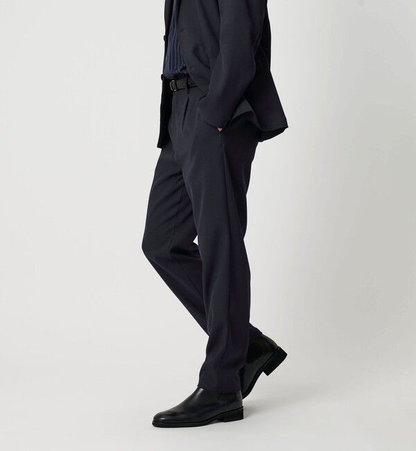 BEAUTY&YOUTH UNITED ARROWS「トリコチン ポリエステル 1プリーツ テーパードパンツ NO.5 セットアップ対応」|チノ|