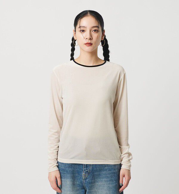 BEAUTY&YOUTH UNITED ARROWS「シアーベロア リンガーロングスリーブTシャツ」|Tシャツ・カットソー|
