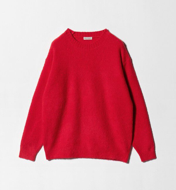 BEAUTY&YOUTH UNITED ARROWS「クリンプ コットンウール クルーネック ニット」|ニット・セーター|