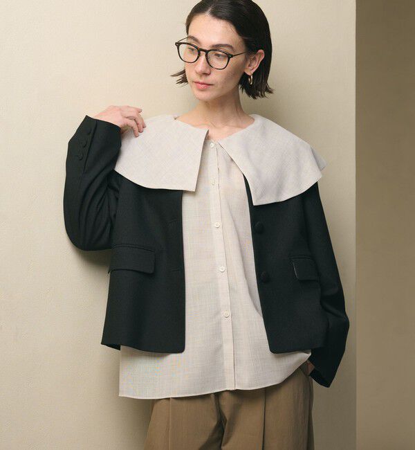 BEAUTY&YOUTH UNITED ARROWS「ポリエステル ビッグカラーシャツ 防シワ ウォッシャブル」|シャツ・ブラウス|