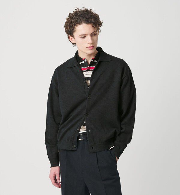 BEAUTY&YOUTH UNITED ARROWS「ハイブリッド リネン ポロカラー ジャケット ウォッシャブル」|カーディガン|