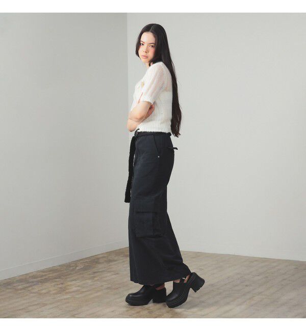 Ray BEAMS 「シャギー メッシュ ポロ カーディガン」|ニット・セーター|