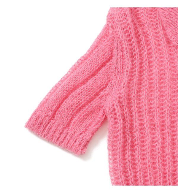 Ray BEAMS 「シャギー メッシュ ポロ カーディガン」|ニット・セーター|