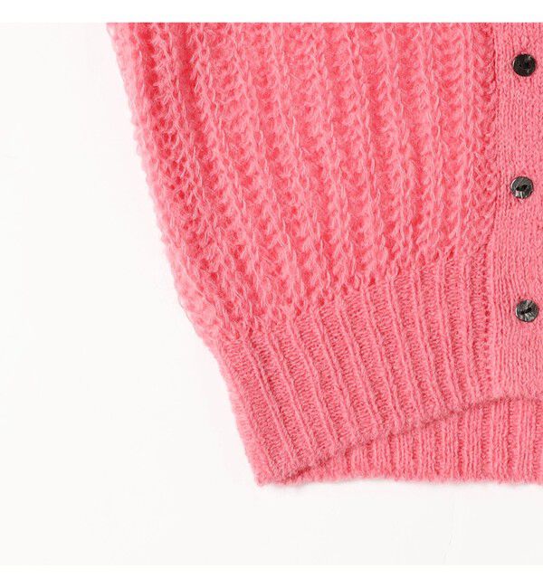 Ray BEAMS 「シャギー メッシュ ポロ カーディガン」|ニット・セーター|