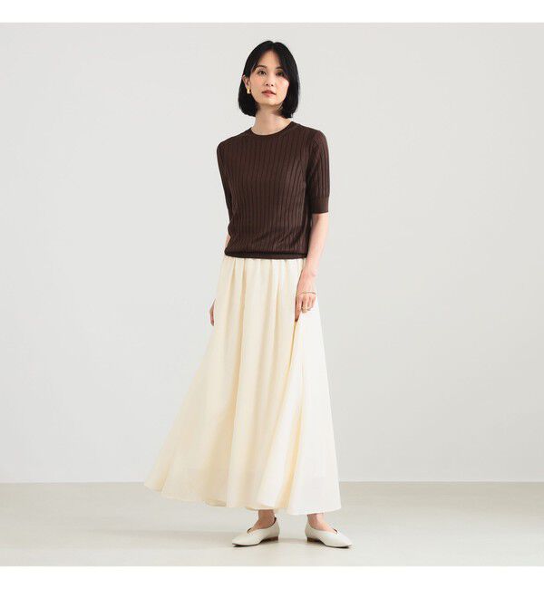 Demi-Luxe BEAMS 「【別注】SLOANE / 18ゲージ シルク リブ ハーフスリーブ」|ニット・セーター|