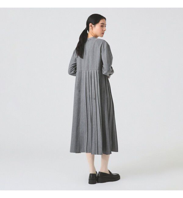 Ray BEAMS 「プリーツ キリカエ キーネック ワンピース」|ワンピース|