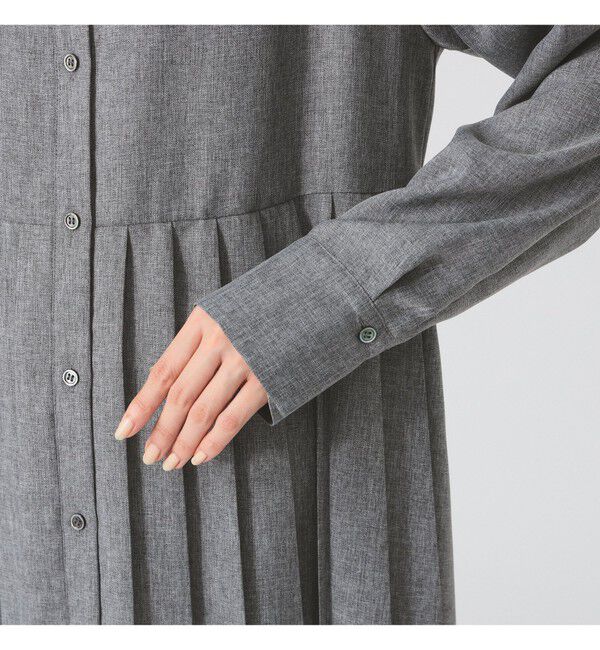 Ray BEAMS 「プリーツ キリカエ キーネック ワンピース」|ワンピース|