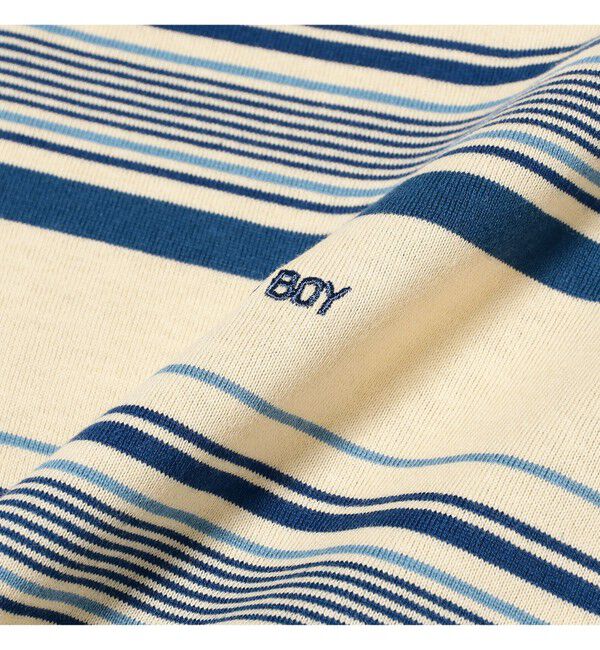 BEAMSBOY「ボーイ エンブロイダリー ボーダー ロングスリーブ Tシャツ」|Tシャツ・カットソー|