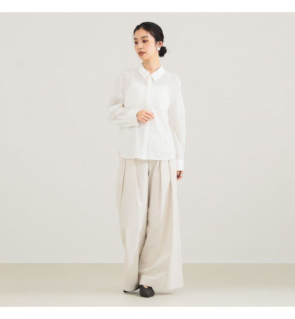 Demi-Luxe BEAMS 「比翼 レース シャツ」|シャツ・ブラウス|