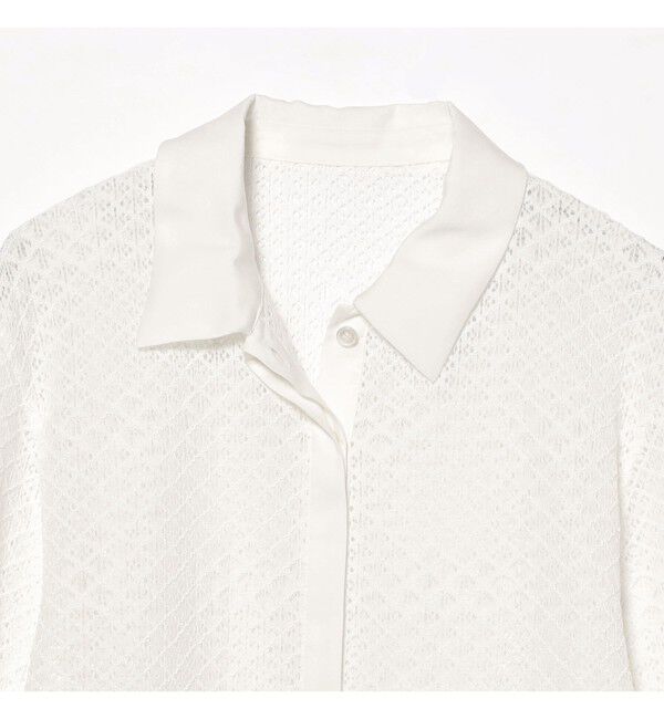 Demi-Luxe BEAMS 「比翼 レース シャツ」|シャツ・ブラウス|