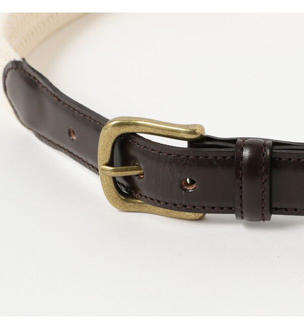 BEAMS PLUS「Leather Tab Cotton Belt」|ベルト|